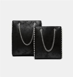 2021 Spring and Summer New Womens Bag Rivet Chain Beads Casual Tote Bag Single messenger Shopping Chain Big Handbag8519223