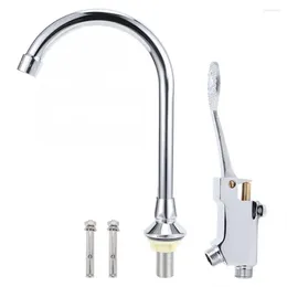 Bathroom Sink Faucets G1/2in Pedal Type Single Cold Copper Water Faucet Foot Operated Tap For Home School