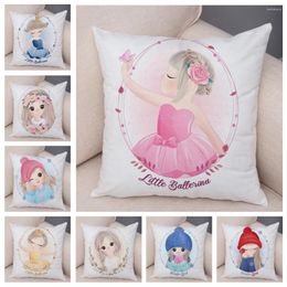 Pillow Nordic Cartoon Ballet Girl Body Throw Case Cover Home Living Room Decorative Pillows For Sofa Bed Car 45