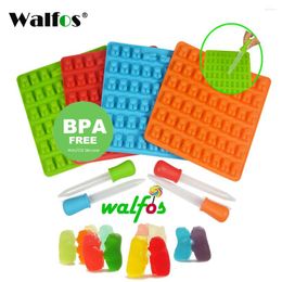 Baking Moulds WALFOS Silicone Mould With Dropper Candy Fondant Mould Cake Chocolate Pan Decorating Tools Kitchen Accessories