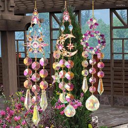 Decorative Figurines Sun Catcher Pendant Colourful Crystal Star Ornament Dream Rainbow Hanging Drop Art Craft Decor For Home