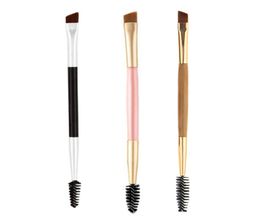 Double Head Eyelash Bevel Eyebrow Brush single makeup brushes Cosmetic Tool3398683