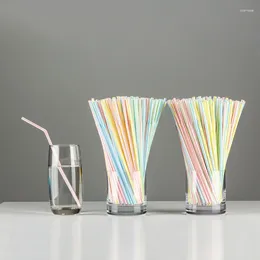 Disposable Cups Straws Colourful Food-Grade Plastic Can Be Bent Household Drinking Cola Soybean Milk Beverage