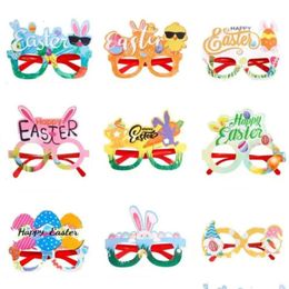 Other Festive & Party Supplies Easter Glasses Frame Chick Egg Bunny Happy Po Props Booth Glass Kids And Adts Spring Event Drop Deliver Dhr7R