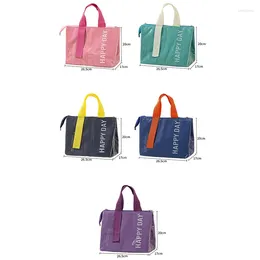 Storage Bags Insulated Lunch Bag PU Waterproof Fashion Insulation Bento Pack Aluminium Foil Camping Picnic Handbag