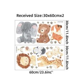 Kids Toy Stickers Cartoon Animal Decals Elephant Lion Giraffe Wall For Room Bedroom Baby Nursery Decor Drop Delivery Toys Gifts Novelt Otqyw