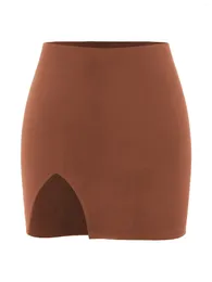 Skirts Ladies Fashion Sexy Solid Colour Tight Mini Skirt