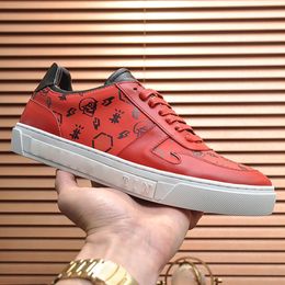 Philipe Plein Shoes Luxury Brand Sport Sneakers For Men Famous Designer Shoe Printing Fashion High Quality Business Scale Leather Metal Skulls PP Pattern Scarpe