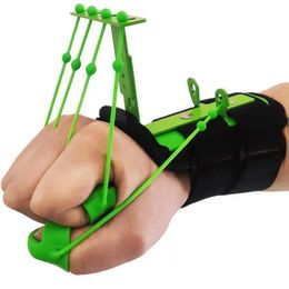 Forearm strength trainer silicone hand trainer for strength wrist puller finger trainer 5-finger rehabilitation training 240430