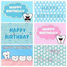 Party Decoration Cartoon Tooth Teeth Theme Background Birthday Baby Shower Pography Room Decor Supplies Po Poster