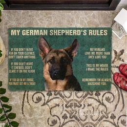 Carpets My German Shepherds Doormat Decor Print Animal Dog Floor Door Mat Non-Slip 3D Soft Flannel Custom Carpet For Hallway Bedroom
