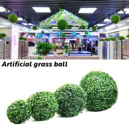 Artificial Milan Grass Ball Simulation Green Plants Ball Fake Flower For Wedding Home Shop Window el Office DIY Decoration4865059