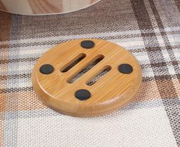 Round Soap Dish Ecofriendly Natural Bamboo Handmade Mini Bathroom Soap Rack 88cm Other Bath Toilet Supplies2742704