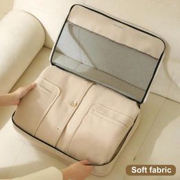 Storage Bags Travel Bag Set Opening Luggage Organizer With Transparent Cosmetic Zipper For Clothes