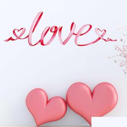 Wall Stickers Love Heart Shape For Lovers Valentines Day Kids Room Girl Decals Home Decorative Decor Drop Delivery Garden Dhkcs