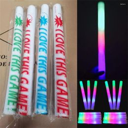 Party Decoration Light-Up Foam Sticks Concert Decor LED Soft Batons Rally Rave Glowing Wands Color Changing Flash Festivals Luminous