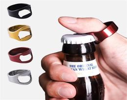 Portable Finger Ring Bottle Opener Colourful Stainless Steel Beer Bar Tool Bottel Favours Party Supplies Kitchen Tools Gifts 5 Color4257503