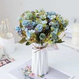 Decorative Flowers Artificial Fake Flower Composite Silk Party Dressing Wedding Simulation Bouquet Carnation