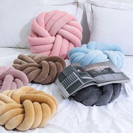 Pillow 35/27cm Cotton DIY Hand Knot Back S Cosy Car Sofa Throw Hand-woven Sleep Doll Stuffed Kid Adult Bedroom Home Decor