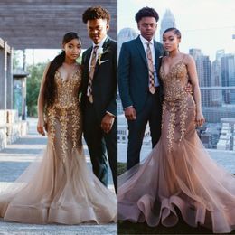 Brown African Black Girls Prom Dresses 2022 Spaghetti Straps Floor Length Beadings Crystals Formal Dress Evening Gowns Wear robe de soi 265O