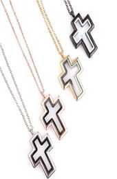 Mixed 10pcslot Cross Floating Charm Plain Locket Magnetic Living Glass Memory Necklace Jewellery Women Christmas Gifts Pendant Neck5255171