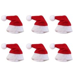 Mini Christmas Hat Santa Claus Hat Xmas Lollipop Hat Mini Wedding Gift Creative Caps Christmas Tree Ornament Decor9195276