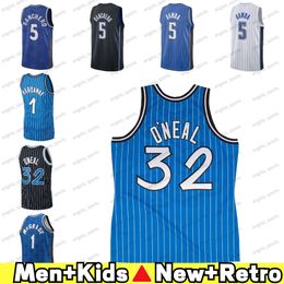New Paolo Banchero Penny Hardaway Jersey Tracy McGrady 32 Shaquille ONeal Throwback White Blue Basketball Retro Jerseys sleeve jersey Mens Kids