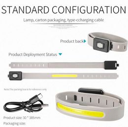 Night Running Armband LED Light Outdoor Sport USB Rechargeable Flashing Light Safe Belt Arm Leg Warning Wristband Cycling Light