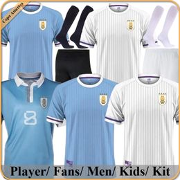 24 25 Uruguay Soccer Jersey 24/2025 L.SUAREZ E.CAVANI N.DE LA CRUZ national team Shirt G.DE ARRASCAETA F.VALVERDE R.ARAUJO R.BENTANCUR Football Uniform kids