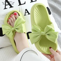 Slippers Home Slipper Ladies Shoes Summer Women Fashion Bow Tie Indoor Non-slip Soft EVA Sole Casual Sandals Beach