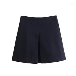 Skirts Women Fashion Pleat Mini Vintage After Zip Short Skirt