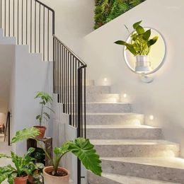 Wall Lamps LED Plant Restaurant Aisle Indoor Decor Lighting Fixtures Home Living Room Glass Water Accompanying Plants Sconc