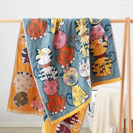 Towel High Quality Animal Cartoon Adult Anime Blanket Soft Cotton Five-layer Gauze Bath 80 150 CM Throw Towels Bathroom