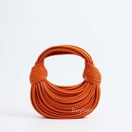 Handbag Venetas 2024 Noodle Classic Bag Knot Bags Lady Tote New Double Pure Hand Knitted Mesh Women's Rope Small Bottage Cattle Leather 9WUX