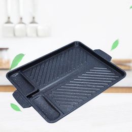 Pans Aluminium Alloy Barbecue Grill Pan Griddle Plate Multipurpose Korean Style Grilling For Kitchen Home Party Restaurant