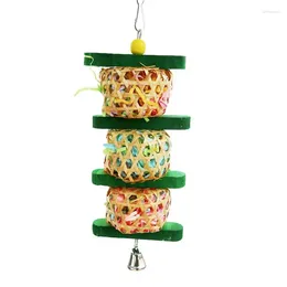 Other Bird Supplies Chewing Toy Parrot Cage Bite Toys Woods Block Tearing Multicoloured For African Grey