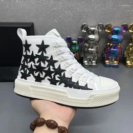 Casual Shoes AM Men's Cashew Flower High Top Board For Men Fashion Canvas Trend Versatile Youth Sports Black Sneakers