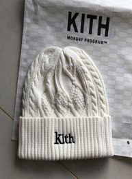 I4OS KITH Beanie Winter Caps For Men Women Ladies Acrylic Cuffed Skull Cap Knitted Hip Hop Harajuku Casual Skullies Outdoor Christ3862653