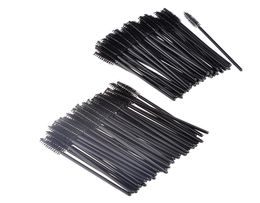 Factory 50Pcslot Disposable Spiral Eyelashes Brush Eyebrow Brush Cosmetic Brushes Makeup Mascara Brushes black colors6524695