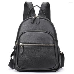 School Bags Women's Genuine Leather Backpacks Fashionable Shoulder Bag Travel Leisure Student Laptop Backpack For Girl172