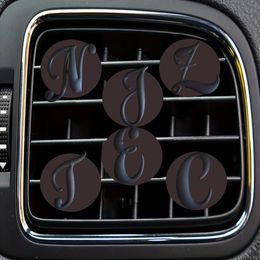 Other Interior Accessories Black Large Letters Cartoon Car Air Vent Clip Diffuser Clips For Office Home Freshener Conditioner Conditio Otfmb