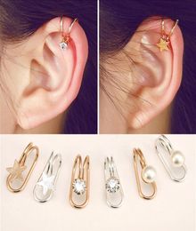 Jewelry Female Cute Single Drill Ear Nail Clip Fashion Ear Clip Bone Clip Ear Cuff1063890