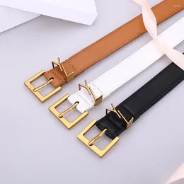 Belts Women's Fashion Belt Leather Gold Needle Buckle Fashionable And Versatile Jeans Casual Decoration Designer