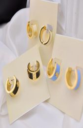 Real 18K Gold Plated Gold 3Colors Huggie Hoop earrings Brand Gold Plated4334920