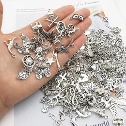 100200pcs Tibetan Silver Mixed Pendant Animals Charms Beads for Jewelry Making Bracelet Earrings Necklace DIY Craft Art 240507