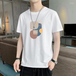 Men's T Shirts Cotton Short-Sleeved T-shirt Summer Fashion Ins Boys Printed