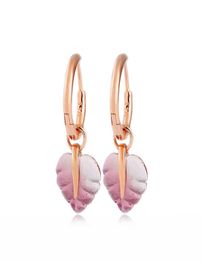 2020 Autumn Collection S925 Earring Murano Glass leaves Hoop Earrings For Women Jewellery Whole 288317PMU3186276