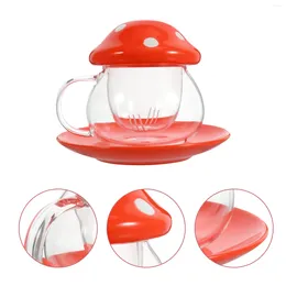 Mugs Concentrated Coffee Mushroom Cup Glass Infuser Water Latte Tea Ceramic Delicate Office