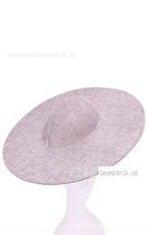 Solid color blank round top holder diy adult bottom embryo 40cm big brim Diydiy hat bottom Derby hat1089556