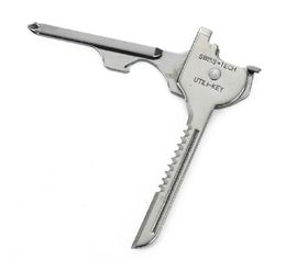 Household Sundries 6 in 1 key Mini Multi Function Keyring Flat and Lock Glass Screwdriver Bottle Opener Pocket Knife EDC Tool6431631
